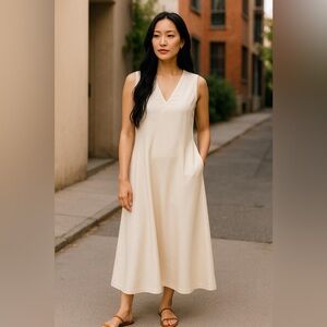 Calvin Klein Cream Midi Dress